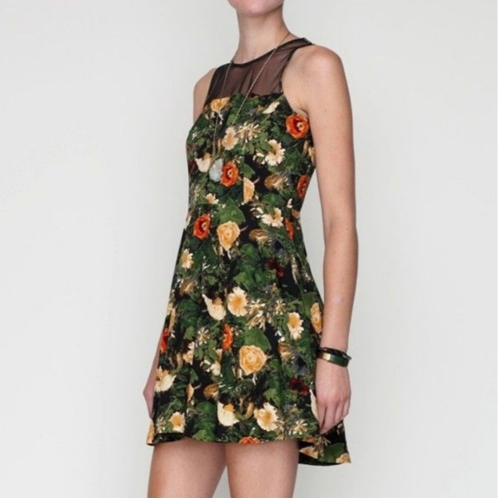 Jack by B.B. Dakota Floral Dress with Mesh XS